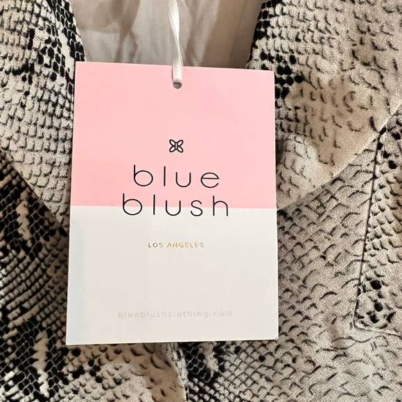 Final PRICE NWT Blue Blush Snake Print Button Up Shirt Dress - Picture 3 of 7